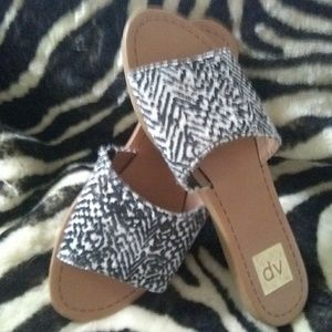 Dolce Vita zebra haircalf slides. Size 7.5